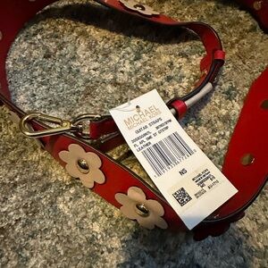 Michael Kors Red Floral Guitar Strap